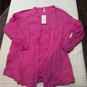 100% cotton Pink Women's Swim Coverup